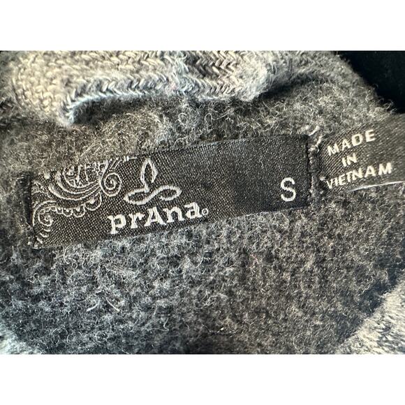 Prana Womans S Lucia Wool Blend Knit Sweater Jacket Herringbone Cozy Gray EUC! - Picture 6 of 8